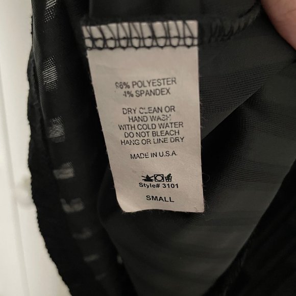 Entro Black Sheer Velvet Stripe Blouse - Picture 4 of 4